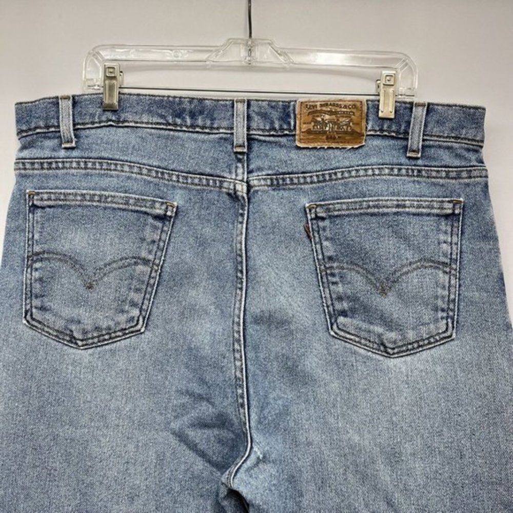 Vtg Levi's 540 Orange Tab 90's Men's 40x30 Blue Flex Denim Tapered Leg Jeans USA - Picture 6 of 10